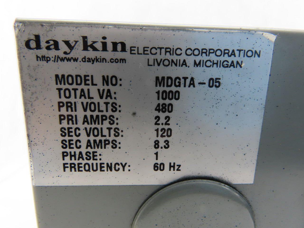 Daykin MDGTA-05 Transformer Disconnect 480/120 Volts 2.2A 60Hz Ph 1