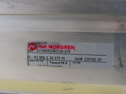 Norgren C/146063/MC/39.75 Pneumatic Rodless Cylinder 63 MM Bore X 39.375" Stroke