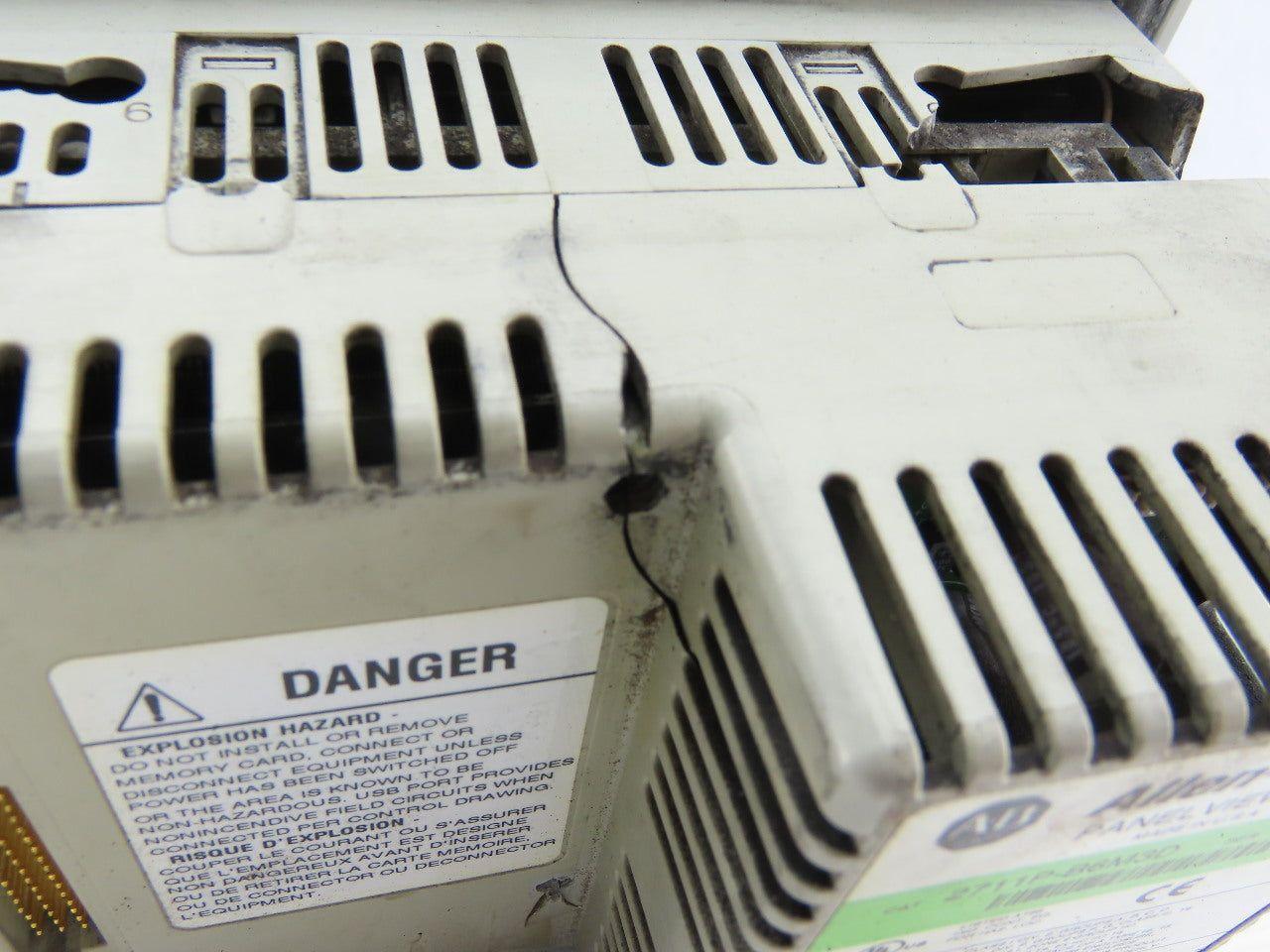 Allen Bradley 2711P-B6M3D/B Panel View Plus 600 24VDC 25W Back Piece is Broken