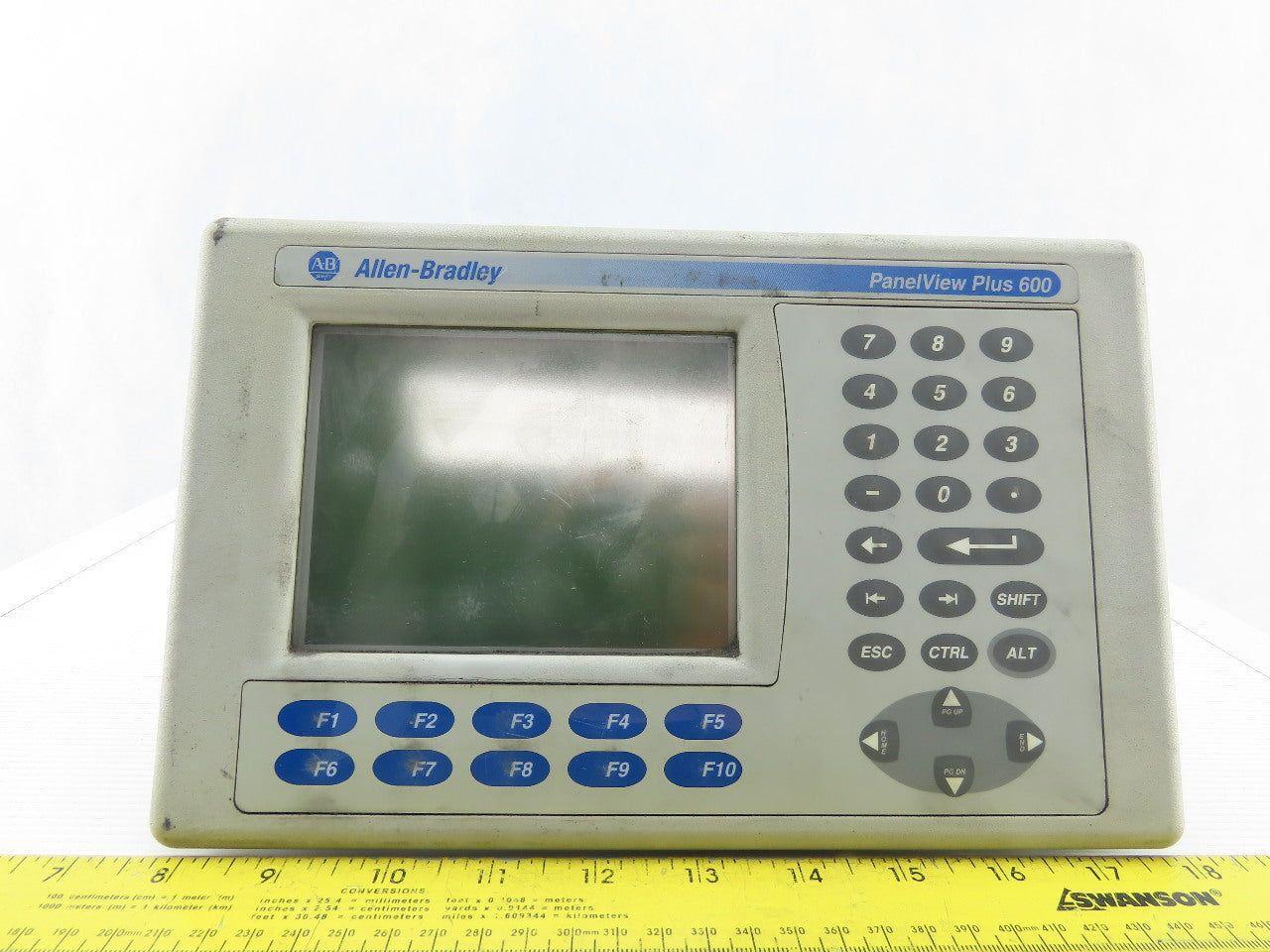 Allen Bradley 2711P-B6M3D/B Panel View Plus 600 24VDC 25W Back Piece is Broken