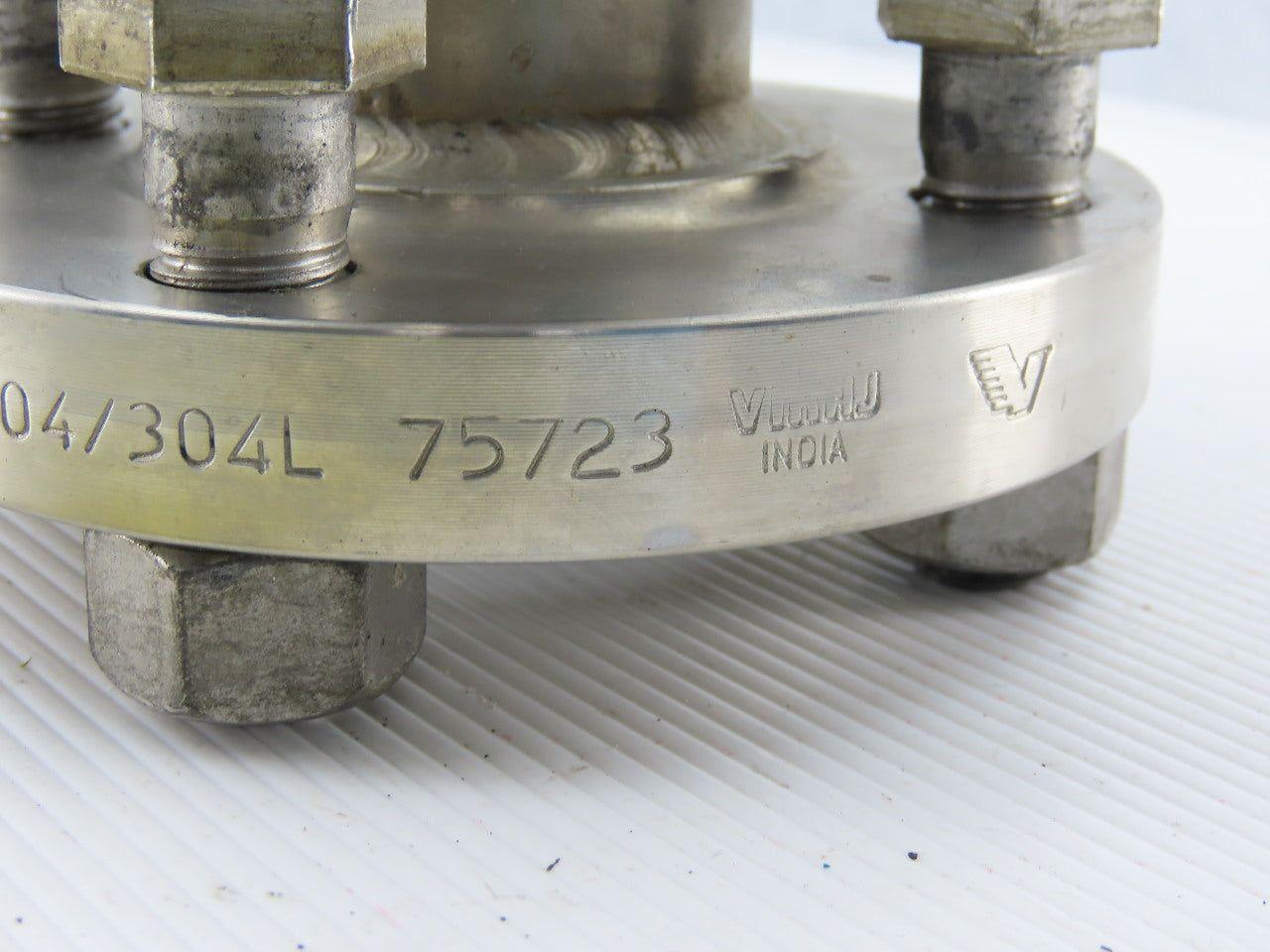 2-1/2" to 1-1/2"x 8-1/2" 304 Stainless Steel Flanged Reducing Coupling Connector