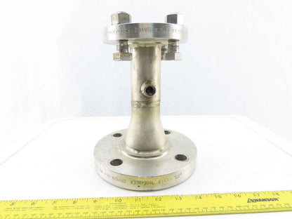 2-1/2" to 1-1/2"x 8-1/2" 304 Stainless Steel Flanged Reducing Coupling Connector