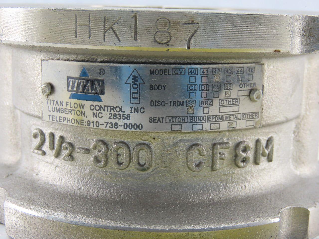 Titan CV-42-SS 2" Stainless Steel Flow Control Check Valve