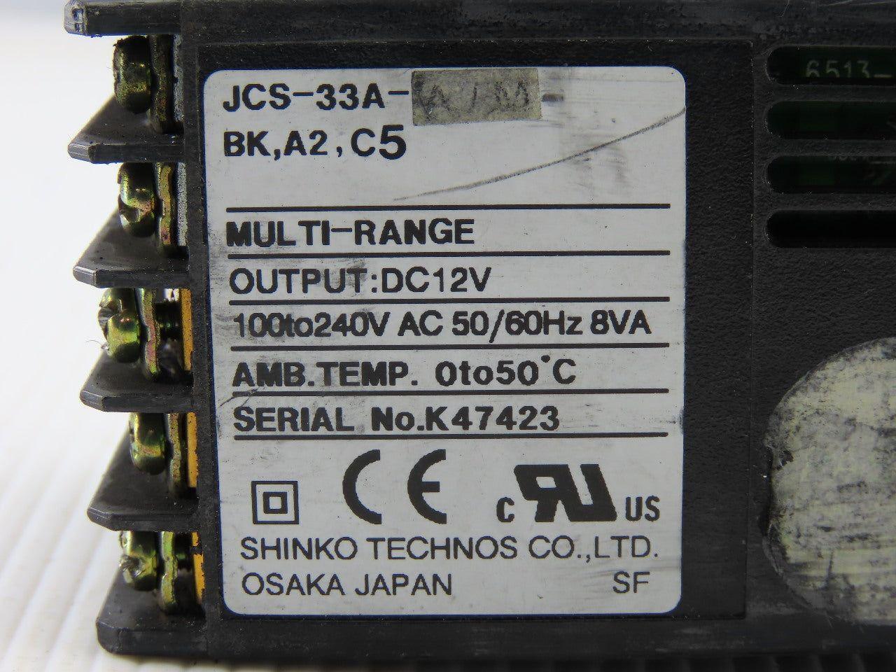 Shinko JCS-33A-A/M Multi Range Temperature Controller 100-240V