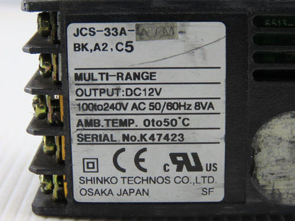 Shinko JCS-33A-A/M Multi Range Temperature Controller 100-240V
