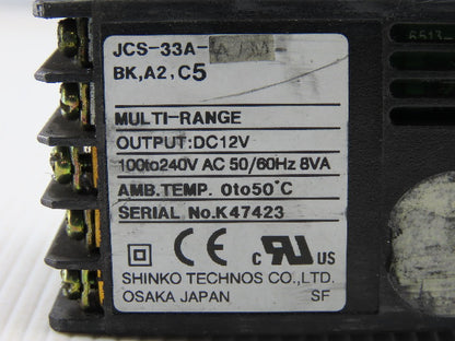 Shinko JCS-33A-A/M Multi Range Temperature Controller 100-240V