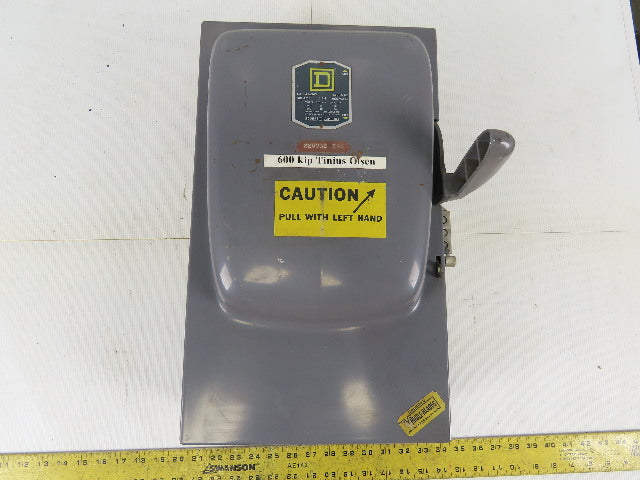 Square D  A86343 100A 600V Single Throw Disconnect Safety Switch Fusible