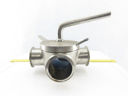 3" Stainless Steel Sanitary 3 Way Diverting Plug Valve