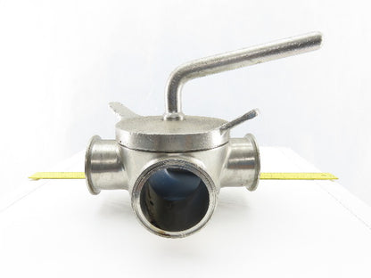 3" Stainless Steel Sanitary 3 Way Diverting Plug Valve