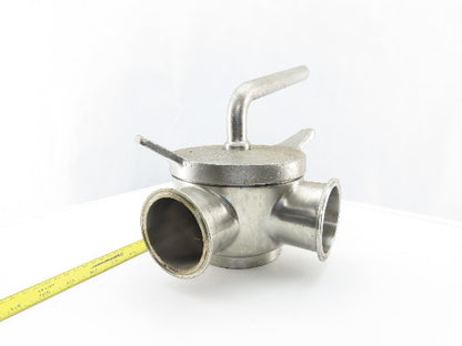 3" Stainless Steel Sanitary 3 Way Diverting Plug Valve