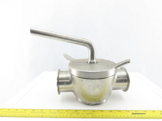 3" Stainless Steel Sanitary 3 Way Diverting Plug Valve