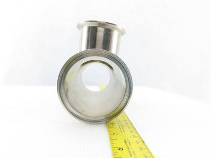 3" Flanged Stainless Steel Sanitary Tee Fitting 7-1/2"