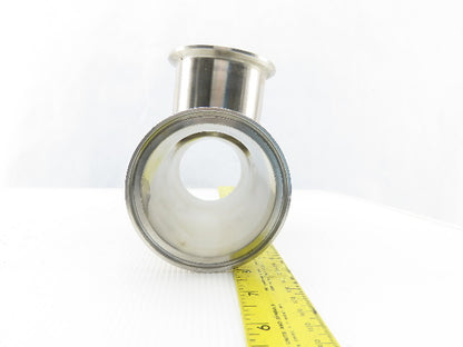 3" Flanged Stainless Steel Sanitary Tee Fitting 7-1/2"