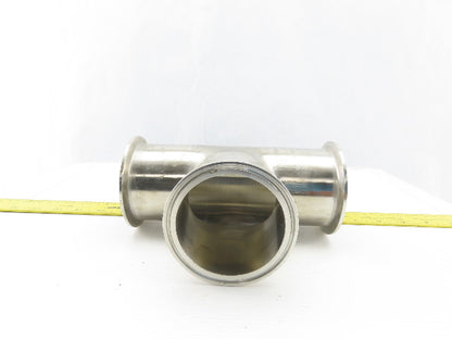 3" Flanged Stainless Steel Sanitary Tee Fitting 7-1/2"
