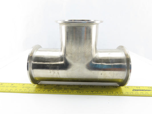 3" Flanged Stainless Steel Sanitary Tee Fitting 7-1/2"