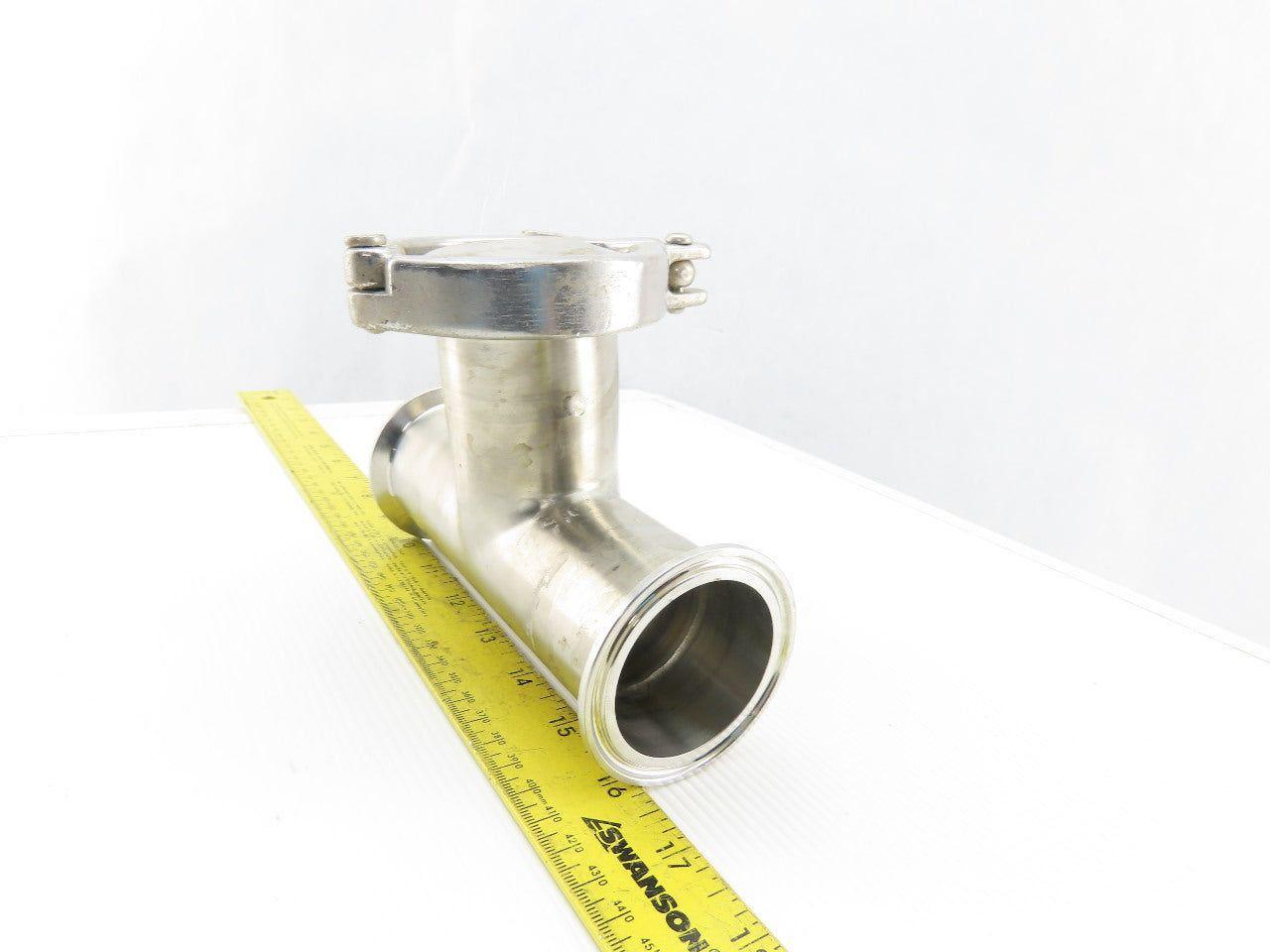 2" Flange Stainless Steel Sanitary Tee