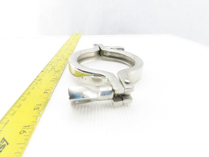 3" Stainless Steel Sanitary 2 Piece Clamp Lot Of 2