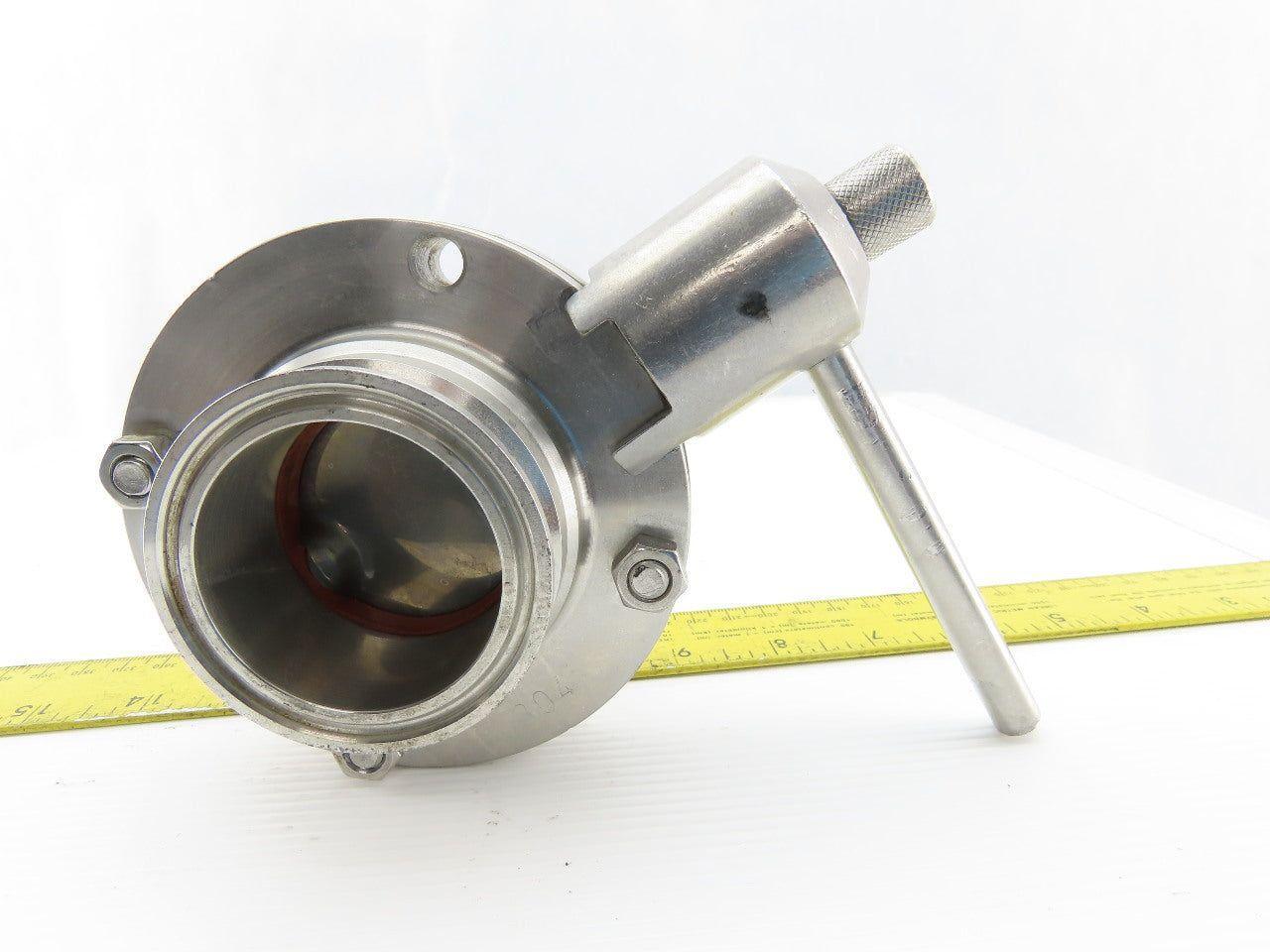 2" Stainless Steel Sanitary Butterfly Valve