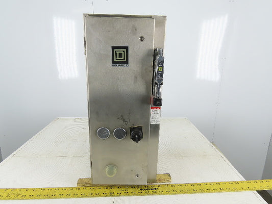 Square D 8538SCW14V81CFF4T 30A 600V 10Hp MAX Stainless Steel Combo Starter