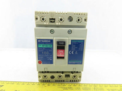Mitsubishi Electric NF100-CW No-Fuse Breaker 220VAC 100A 3Pole Cat A