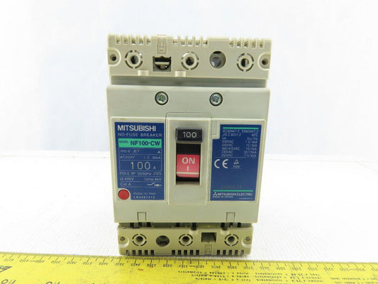 Mitsubishi Electric NF100-CW No-Fuse Breaker 220VAC 100A 3Pole Cat A