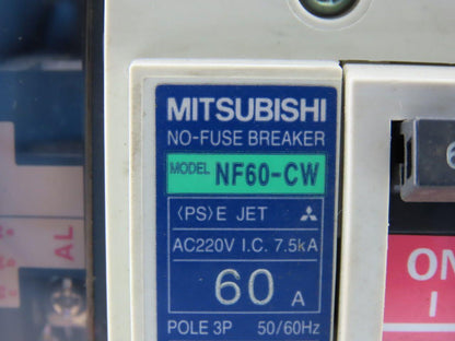 Mitsubishi Electric NF60-CW 220V 60A 3Pole 50/60Hz 7.5KA