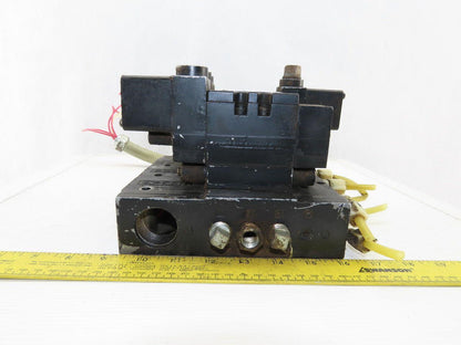 Parker 4501AF10ACAE53 4/2 Position 120V Solenoid Operated Air Valve Manifold