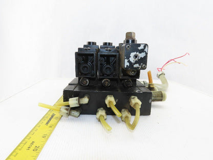 Parker 4501AF10ACAE53 4/2 Position 120V Solenoid Operated Air Valve Manifold