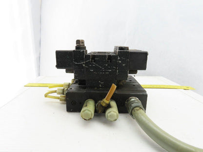 Parker 4501AF10ACAE53 4/2 Position 120V Solenoid Operated Air Valve Manifold