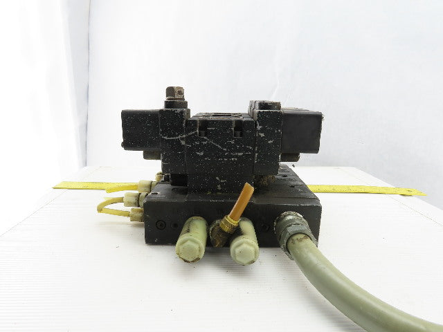 Parker 4501AF10ACAE53 4/2 Position 120V Solenoid Operated Air Valve Manifold
