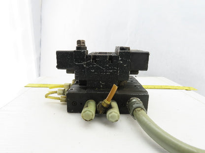 Parker 4501AF10ACAE53 4/2 Position 120V Solenoid Operated Air Valve Manifold
