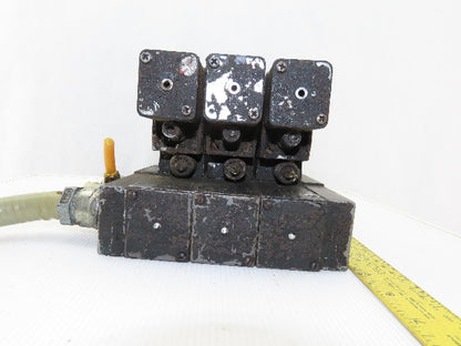 Parker 4501AF10ACAE53 4/2 Position 120V Solenoid Operated Air Valve Manifold