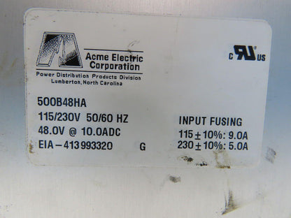 ACME Electric Corp. 500B48HA Linear Power Supply 115/230V 50/60Hz