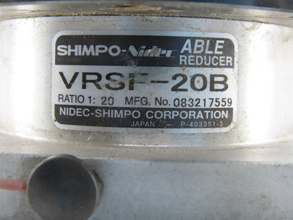 Nidec VRSF-20B Able Reducer 20:1 Ratio Gearhead Motor 165VDC Encoder