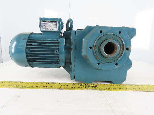 BAUER 1Hp Gear Motor Hollow Thru Shaft 230/460V 3Ph 11.5 RPM {bs30-84}/d08ma4/am