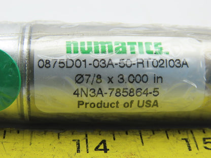 Numatics 0875D01-03A-50-RT02I03A 7/8" Bore 3" Stroke Extended Shaft Air Cylinder