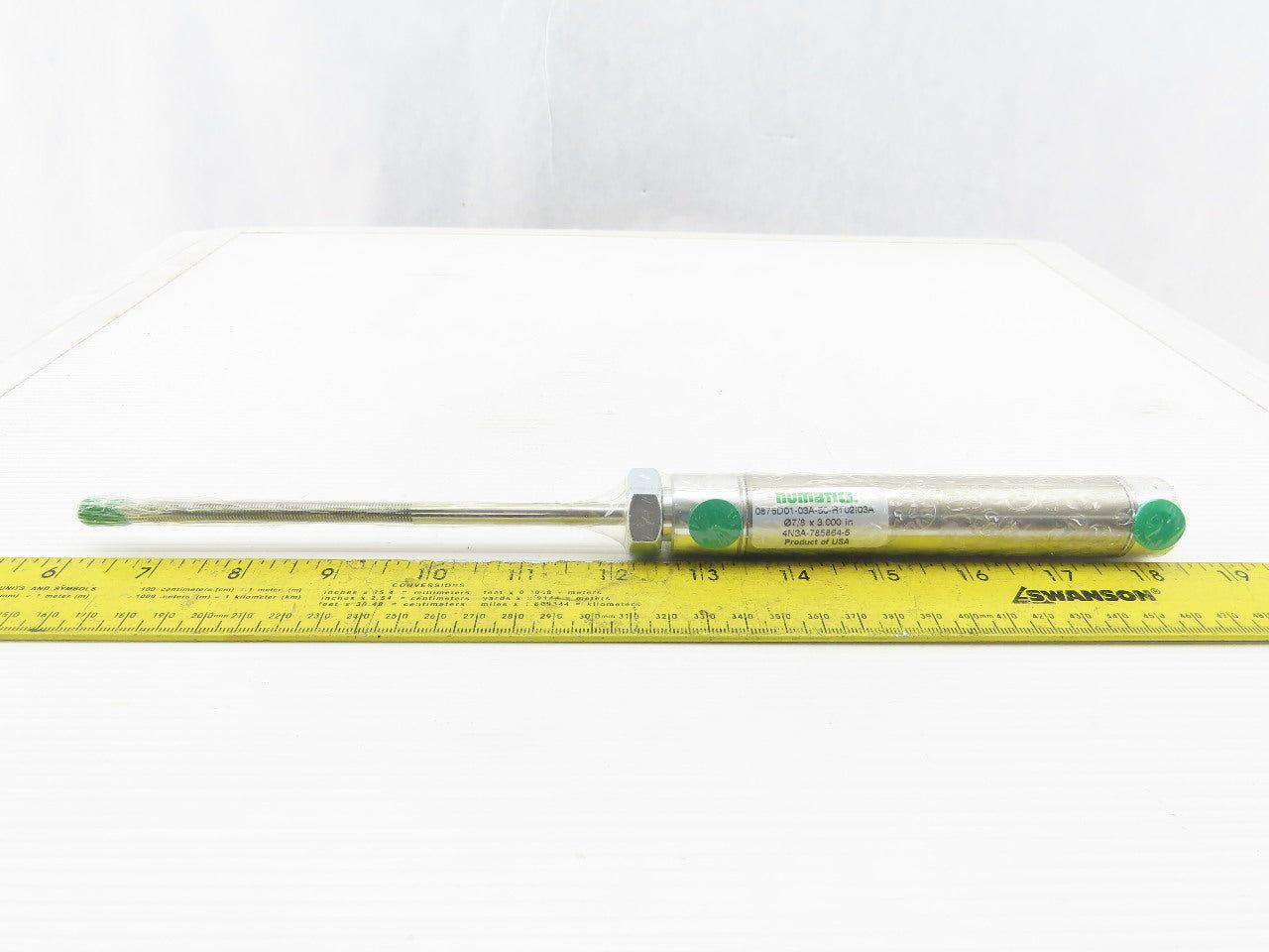 Numatics 0875D01-03A-50-RT02I03A 7/8" Bore 3" Stroke Extended Shaft Air Cylinder