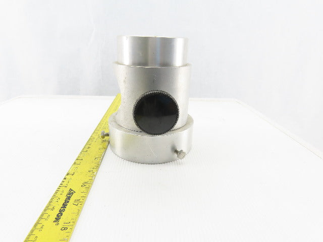 03167A0277 4" x 3-1/2" Rigid Duct Hose Radial Twist Cutoff Valve Damper
