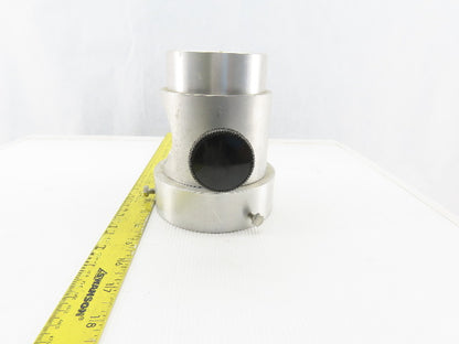03167A0277 4" x 3-1/2" Rigid Duct Hose Radial Twist Cutoff Valve Damper