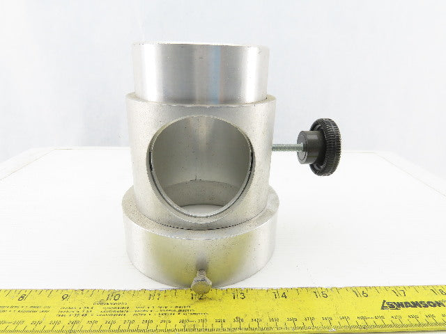 03167A0277 4" x 3-1/2" Rigid Duct Hose Radial Twist Cutoff Valve Damper