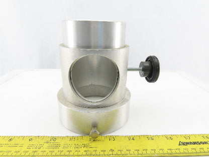 03167A0277 4" x 3-1/2" Rigid Duct Hose Radial Twist Cutoff Valve Damper