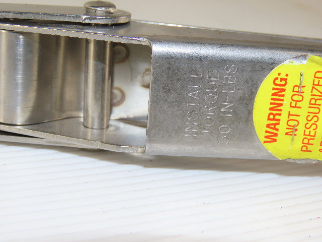 Clampco 995J4-2312 23" V Clamp Back Stainless Steel Hinged