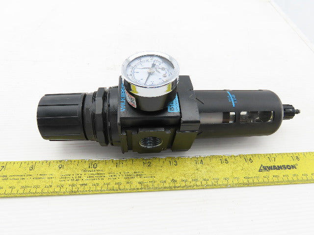 Wilkerson B18-C4-FKG0 Compressed Air Pneumatic Filter Regulator 0-125PSIG
