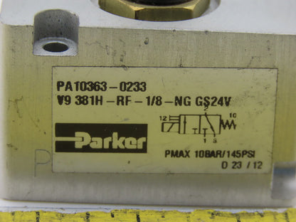 Parker V9 381H-RF 1/8 NG Valve 145PSI