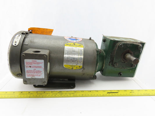 Baldor CM3554T 1/2Hp Gear Motor 208-230/460V 3Ph 10:1 Ratio 7/8" Shaft 174RPM