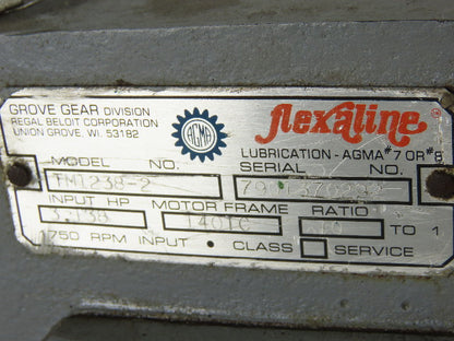 Grove Gears TM1238-2 Flex-a line 1-1/2Hp Gear Motor 208-230/460V 3Ph 10:1 Ratio