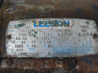 Grove Gears TM1238-2 Flex-a line 1-1/2Hp Gear Motor 208-230/460V 3Ph 10:1 Ratio