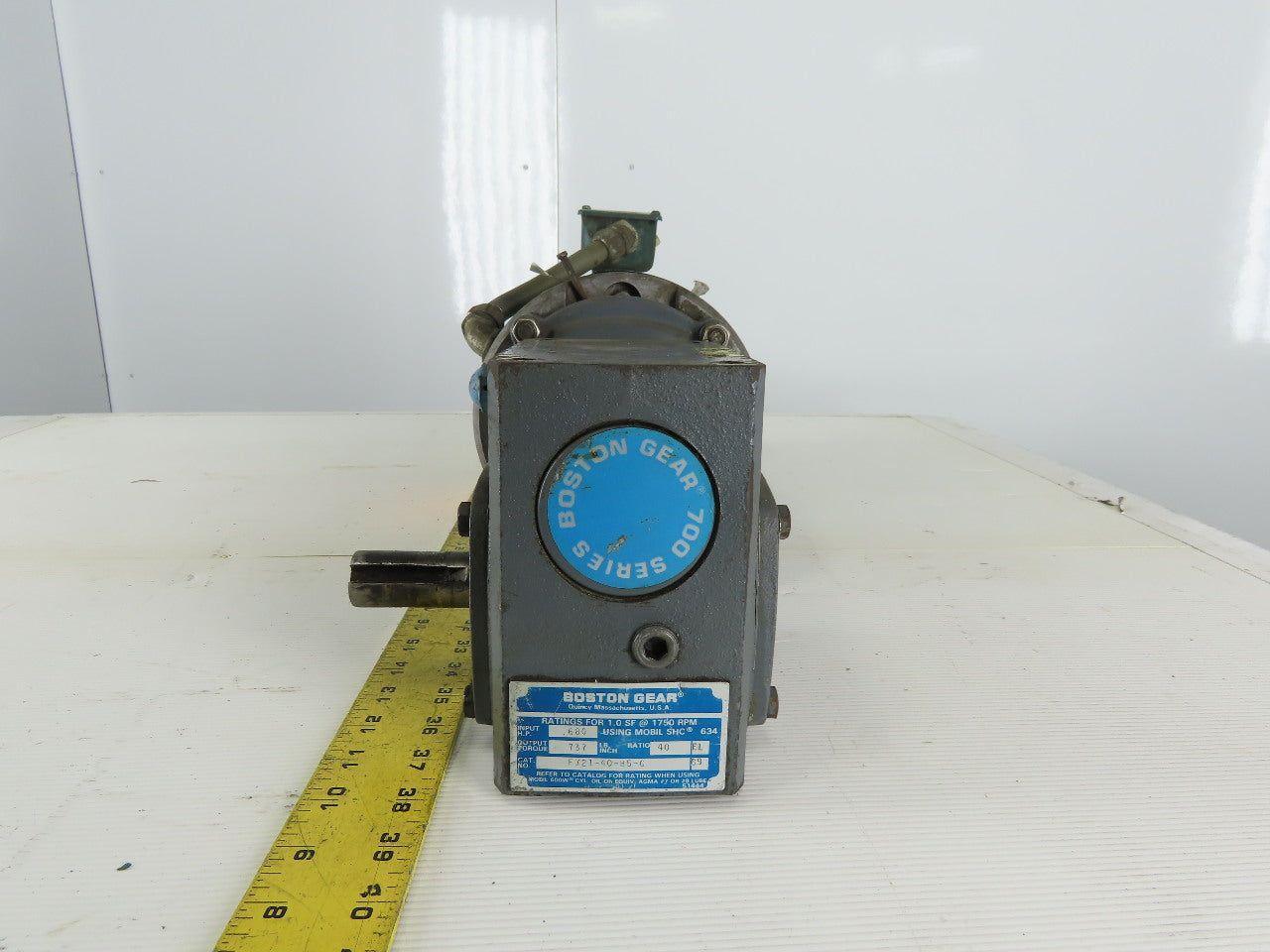Boston Gear F721-40-B5-G 3/4Hp Gear/Brake Motor 230/460V 3Ph 40:1 Ratio