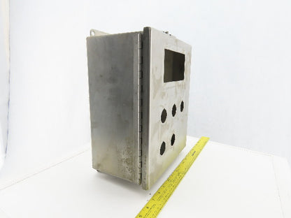 SCE 121006CHNFSS 12x10x6" Hinged Door Stainless Steel Electrical Enclosure