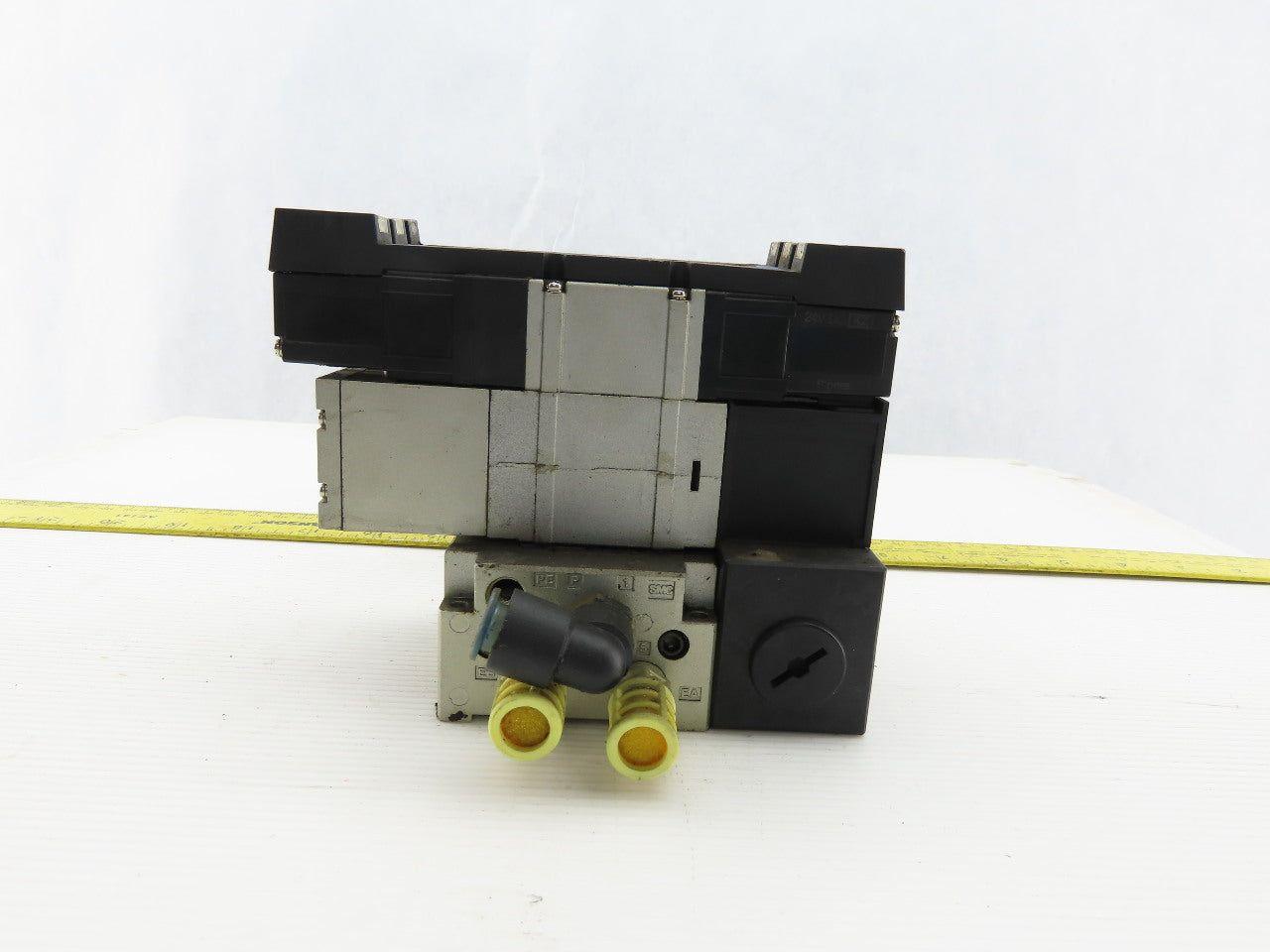 SMC VZS3650-5FZ Pneumatic Vale Manifold Block W/VVZS3000-22A